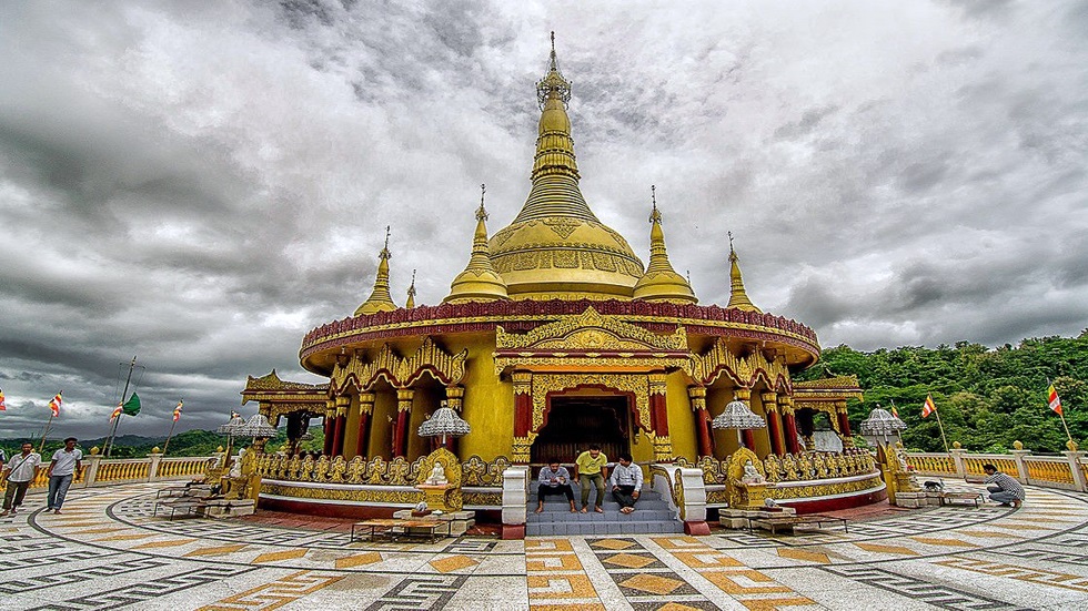 Buddha Dhatu Jadi, holly theravada Buddhist Temple (Golden Temple),Pulpara, Banderban, Bangladesh