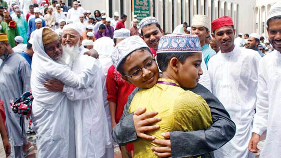 Muslims celebratingEid in Bangladesh
